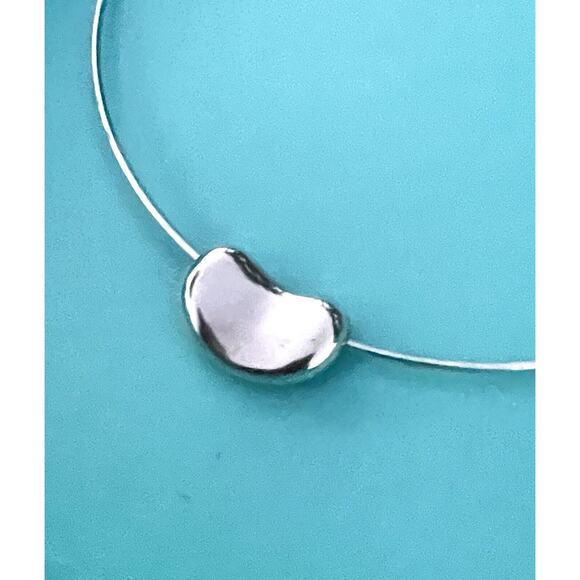 Vintage Tiffany & Co. Silver Elsa Peretti LARGE Bean Wire Hook Necklace Choker - Picture 3 of 7